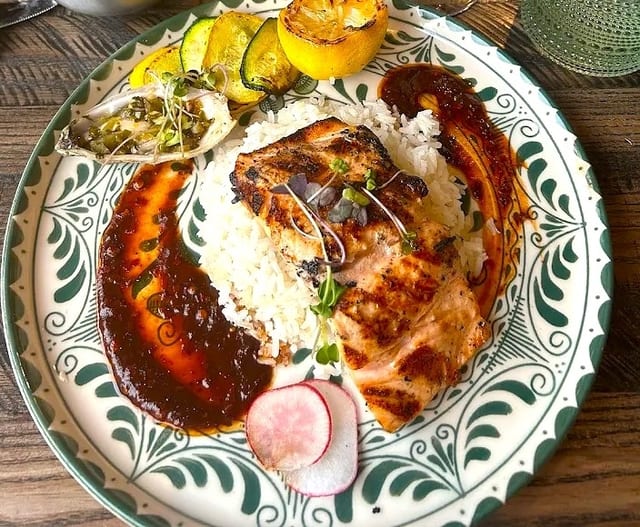 Salmon al Mezcal.